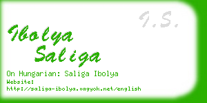 ibolya saliga business card